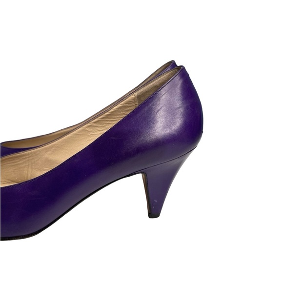 Amalfi vintage purple leather kitten heel women size 9B made in Italy - Picture 3 of 12